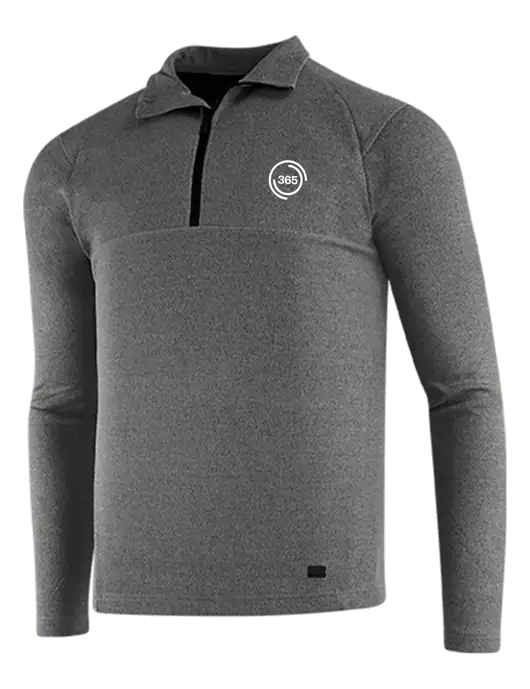 OGIO Dark Grey Heather Transition 1/4 Zip Pullover w/365 Icon Logo