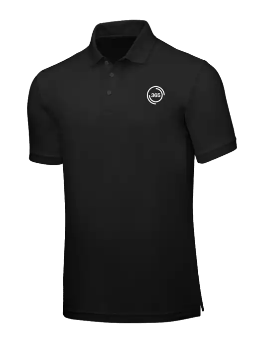 Black Core Classic Pique w/365 Icon Logo