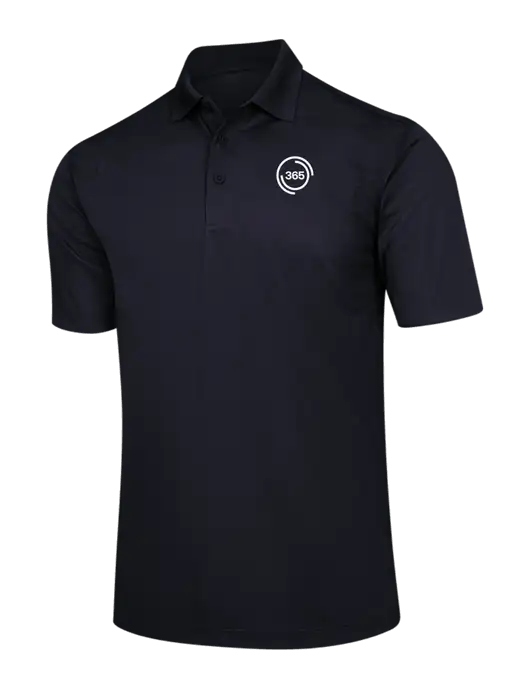 Black Micropique Sport-Wick Polo w/365 Icon Logo