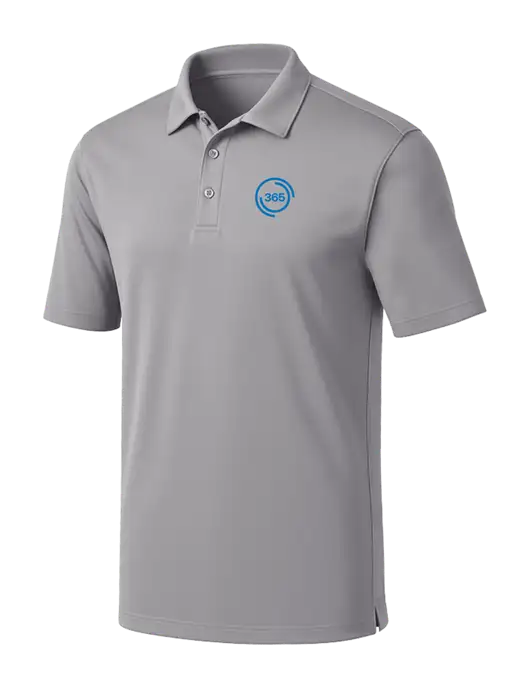 Light Grey Silk Touch Performance Polo w/365 Icon Logo