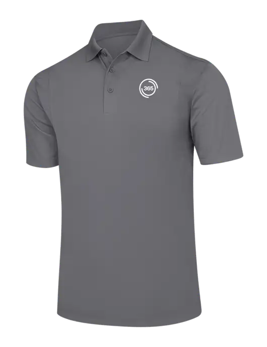 Medium Grey Micropique Sport-Wick Polo w/365 Icon Logo
