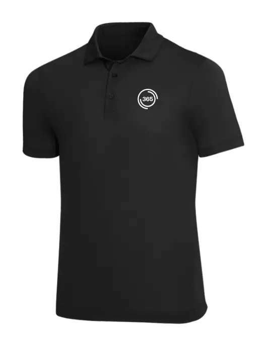 Mercer+Mettle Black Stretch Jersey Polo w/365 Icon Logo