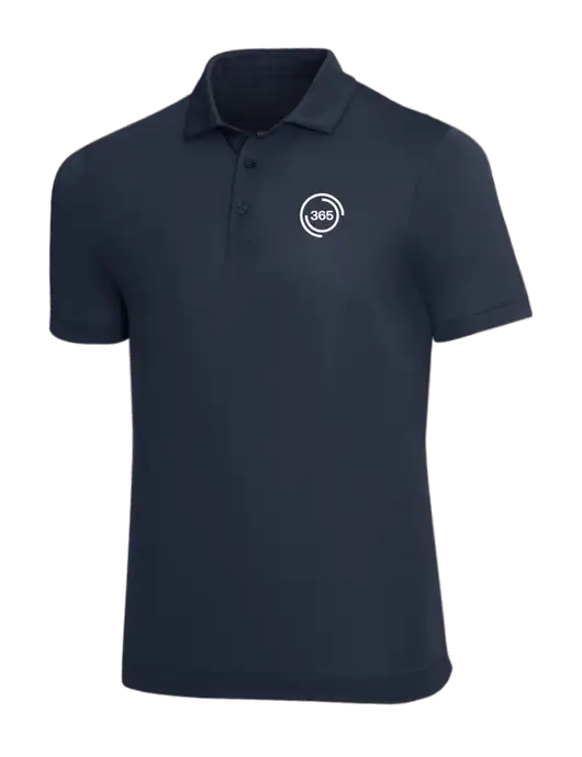 Mercer+Mettle Navy Stretch Jersey Polo w/365 Icon Logo