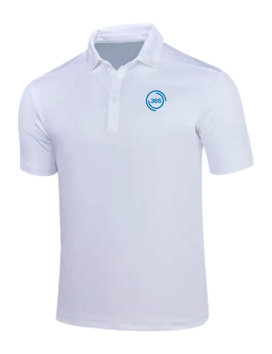 White Posi-UV Pro Polo w/365 Icon Logo