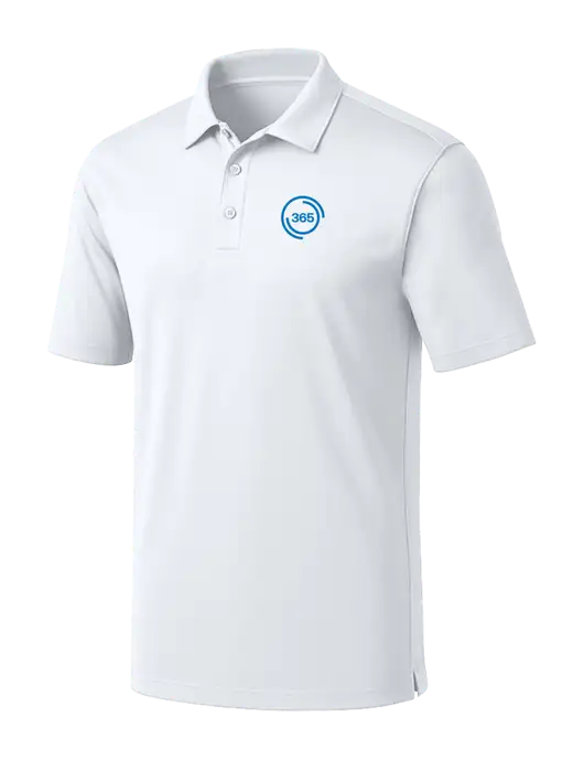 White Silk Touch Performance Polo w/365 Icon Logo