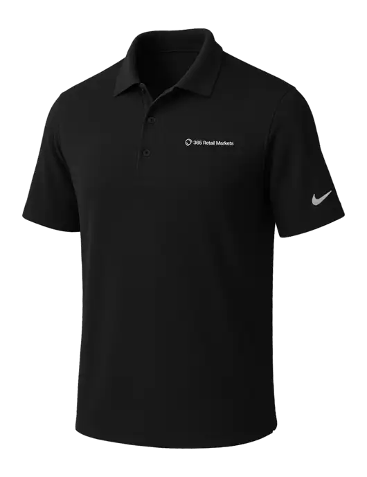 NIKE Black Dri-Fit Micro Pique Polo w/365 Logo
