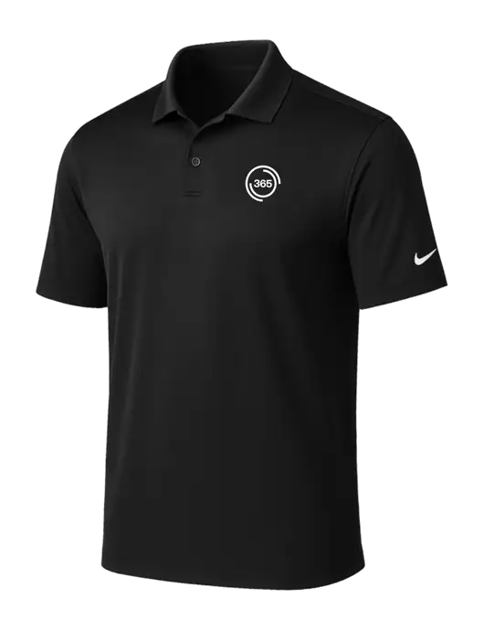 NIKE Black Victory Solid Polo w/365 Icon Logo