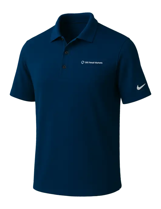 NIKE Navy Dri-Fit Micro Pique Polo w/365 Logo