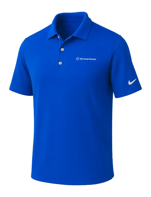 NIKE Royal Dri-Fit Micro Pique Polo w/365 Logo