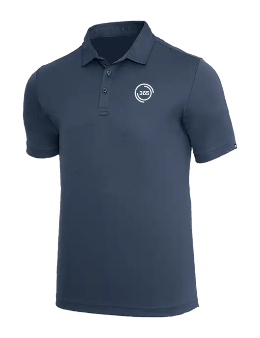 TravisMathew Dark Slate Blue Coto Performance Polo w/365 Icon Logo
