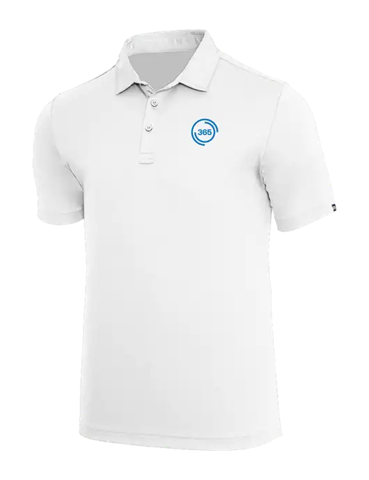 TravisMathew White Coto Performance Polo w/365 Icon Logo