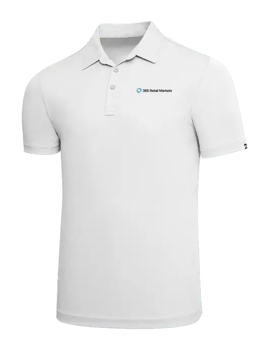 TravisMathew White Solid Oceanside Polo w/365 Logo