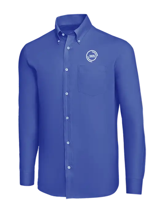 Brooks Brothers Dark Royal Wrinkle-Free Stretch Nailhead Shirt w/365 Icon Logo