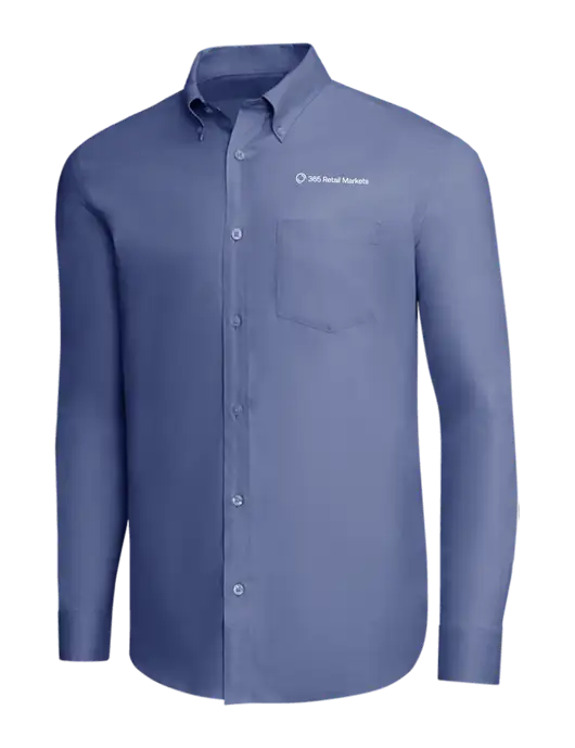 Brooks Brothers Light Navy Wrinkle-Free Stretch Pinpoint Shirt w/365 Logo