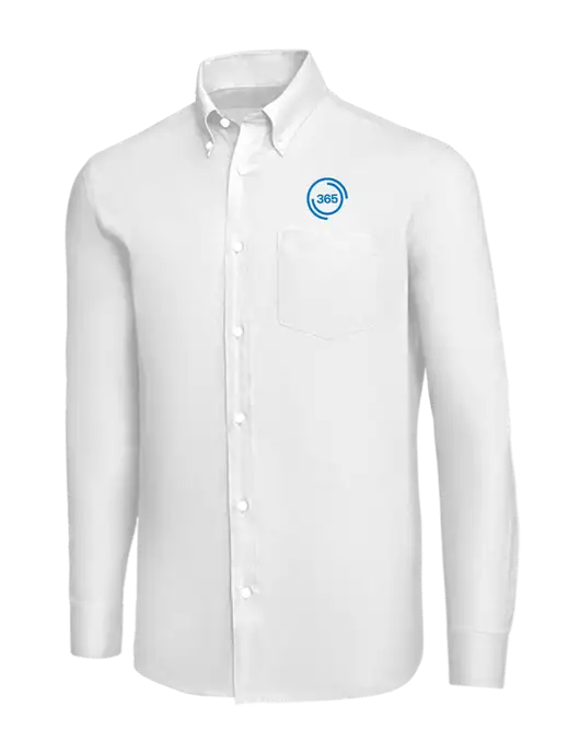 Brooks Brothers White Wrinkle-Free Stretch Nailhead Shirt w/365 Icon Logo