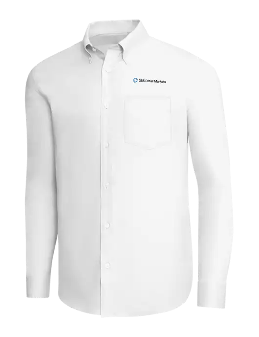 Brooks Brothers White Wrinkle-Free Stretch Pinpoint Shirt w/365 Logo