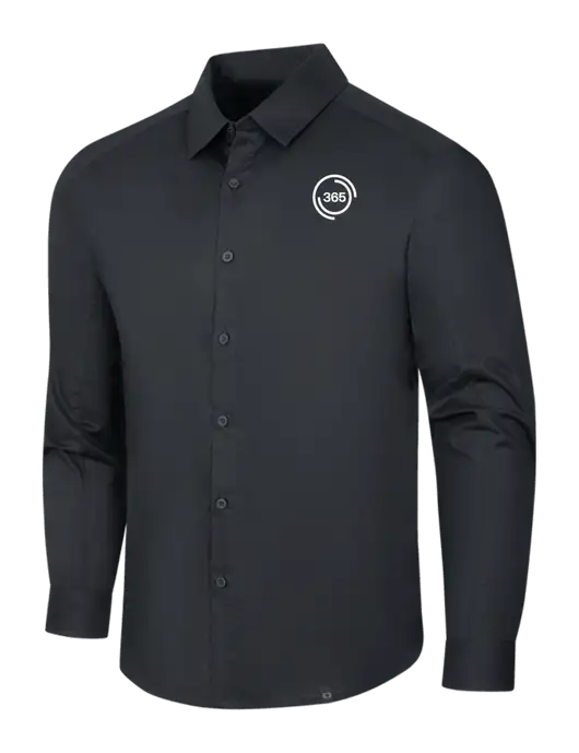 OGIO Black Commuter Woven Shirt w/365 Icon Logo