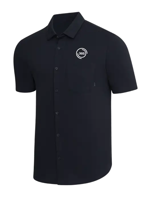 OGIO Black Extend Short Sleeve Button Up Shirt w/365 Icon Logo