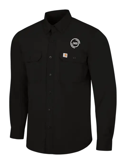 Carhartt Force Black Solid Long Sleeve Shirt w/365 Icon Logo