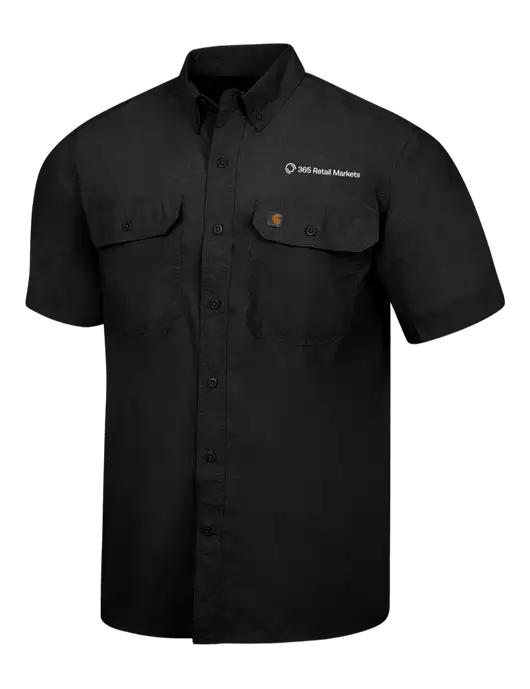 Carhartt Force Black Solid Short Sleeve Shirt w/365 Logo