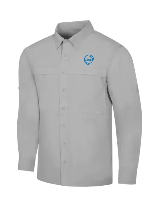 Light Grey Long Sleeve UV Daybreak Shirt w/365 Icon Logo