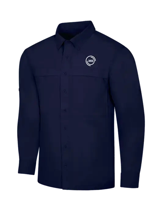 Navy Long Sleeve UV Daybreak Shirt w/365 Icon Logo