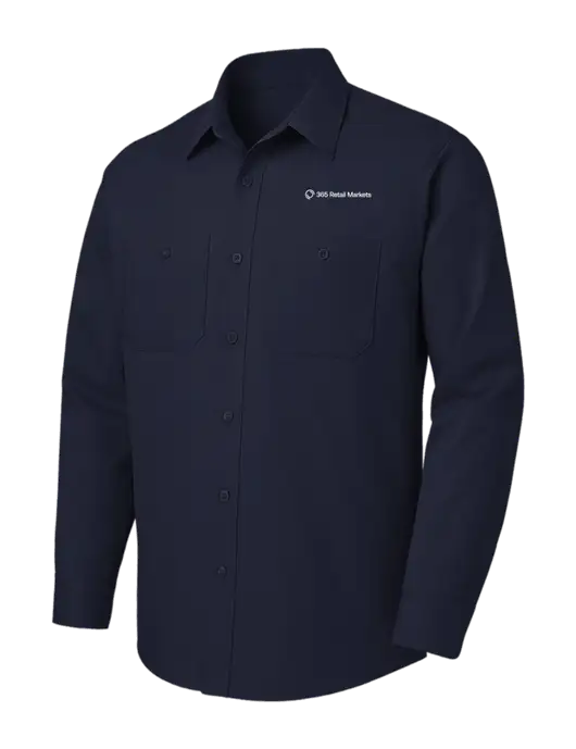 Red Kap Navy Long Sleeve Work Shirt w/365 Logo
