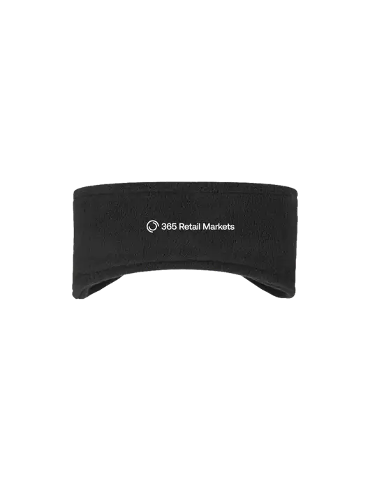 Black Stretch Fleece Headband w/365 Logo