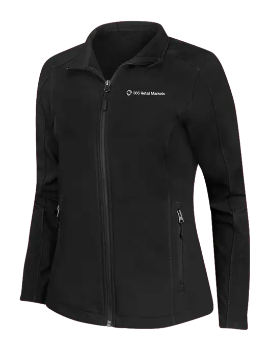 Black Womens Core Soft Shell Jacket w/365 Logo