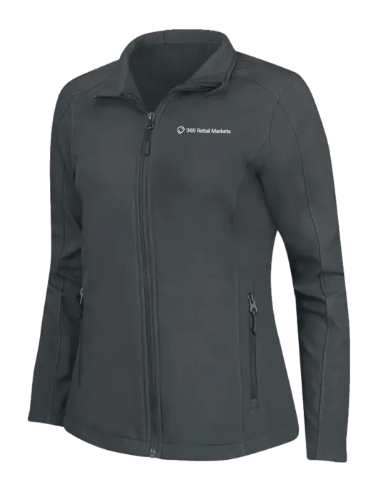 Charcoal Grey Womens Core Soft Shell Jacket w/365 Logo