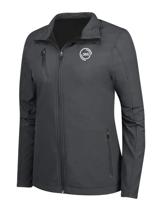 Dark Grey Womens Welded Softshell Jacket w/365 Icon Logo