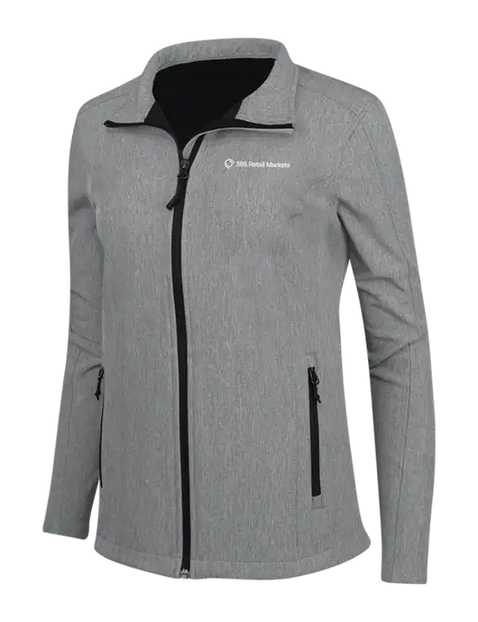 Medium Grey Heather Womens Core Soft Shell Jacket w/365 Logo