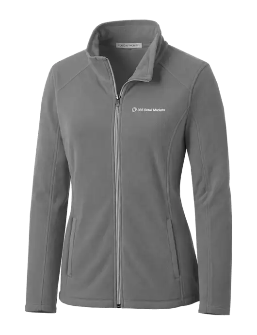 Medium Grey Womens Microfleece Jacket w/365 Logo