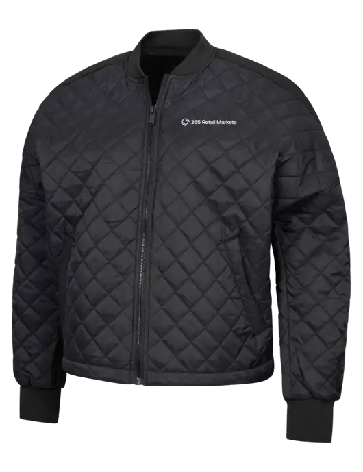 Mercer+Mettle Black Womens Boxy Quilted Jacket w/365 Logo