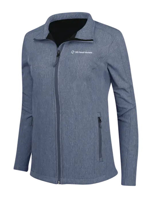 Navy Heather Womens Core Soft Shell Jacket w/365 Logo
