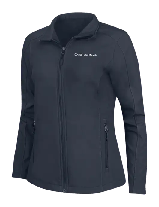 Navy Womens Core Soft Shell Jacket w/365 Logo