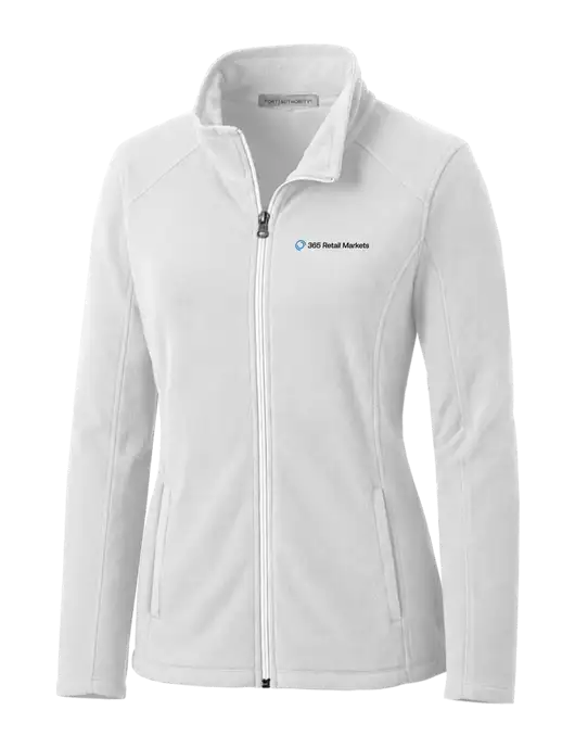White Womens Microfleece Jacket w/365 Logo