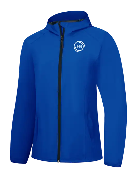 Womens Royal Essential Rain Jacket w/365 Icon Logo
