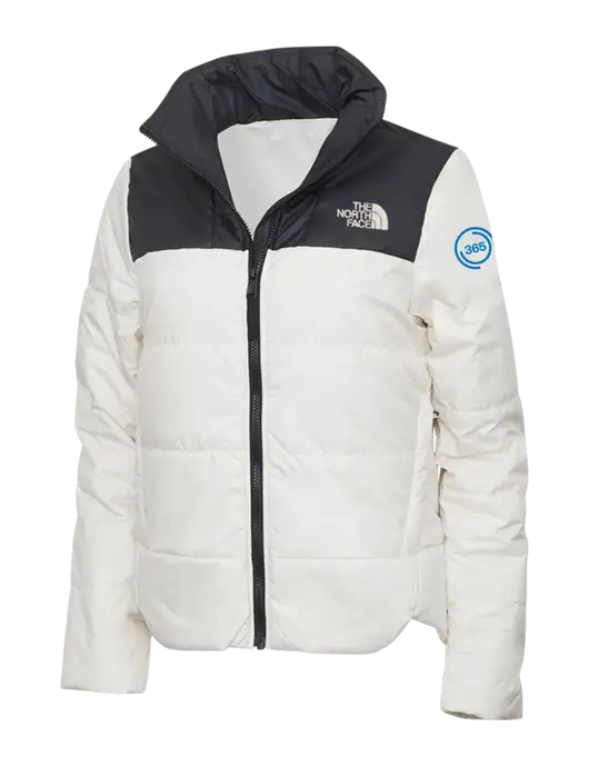 North Face Womens Vintage White Everyday Insulated Jacket w/365 Icon Logo