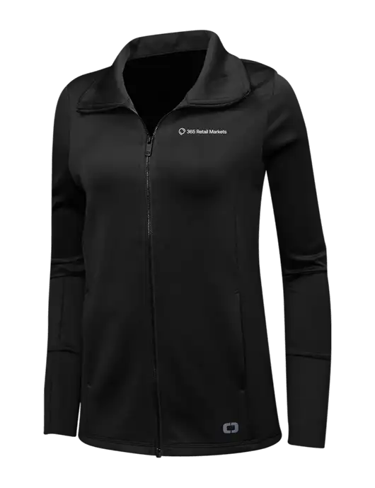 OGIO Black Womens Endurance Modern Performance Full-Zip w/365 Logo
