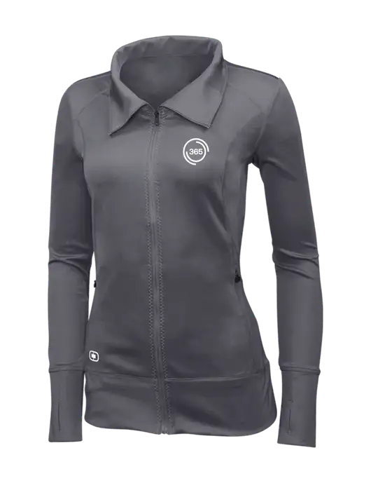 OGIO Dark Grey Womens Endurance Fulcrum Full-Zip w/365 Icon Logo