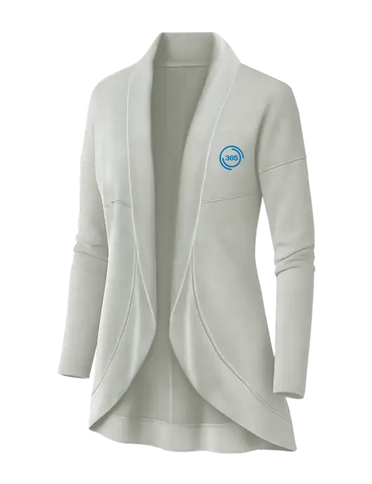 OGIO Ivory Snow Womens Luuma Cocoon Fleece w/365 Icon Logo