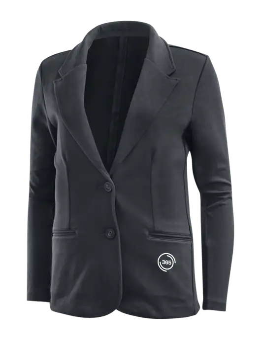 Charcoal Grey Womens Knit Blazer w/365 Icon Logo