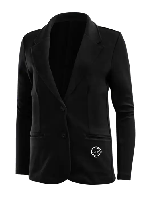 Black Womens Knit Blazer w/365 Icon Logo