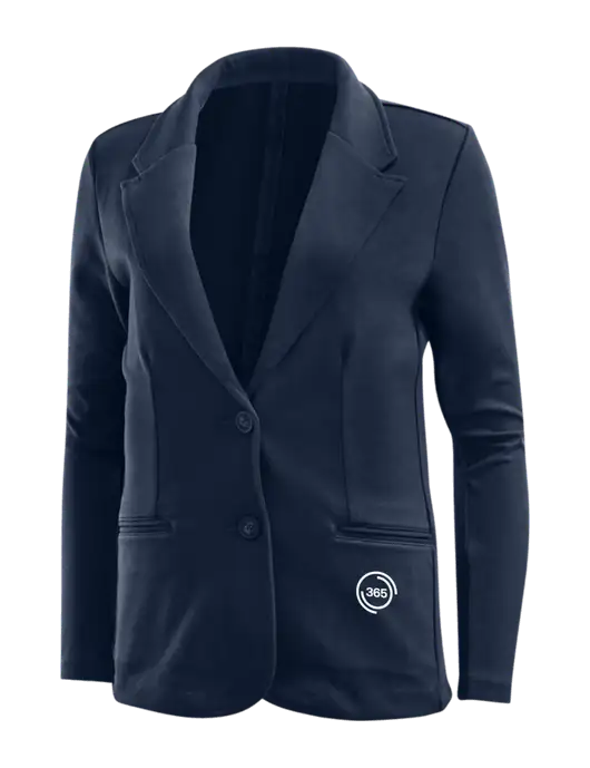 Deep Navy Womens Knit Blazer w/365 Icon Logo