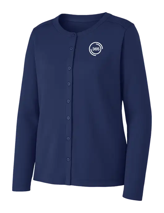 Dress Blue Navy Womens Concept Stretch Button-Front Cardigan Sweater w/365 Icon Logo