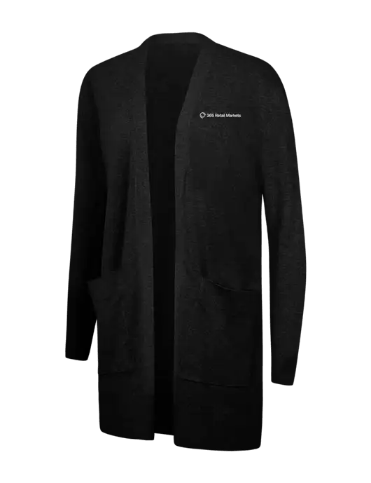 Mercer+Mettle Womens Black Open Front Cardigan Sweater w/365 Logo