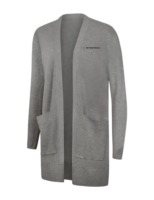 Mercer+Mettle Womens Light Grey Heather Open Front Cardigan Sweater w/365 Logo