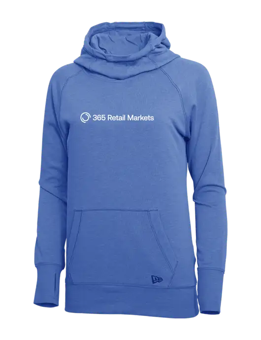 New Era Royal Heather Womens Tri-Blend Fleece Pullover Hoodie w/365 Logo