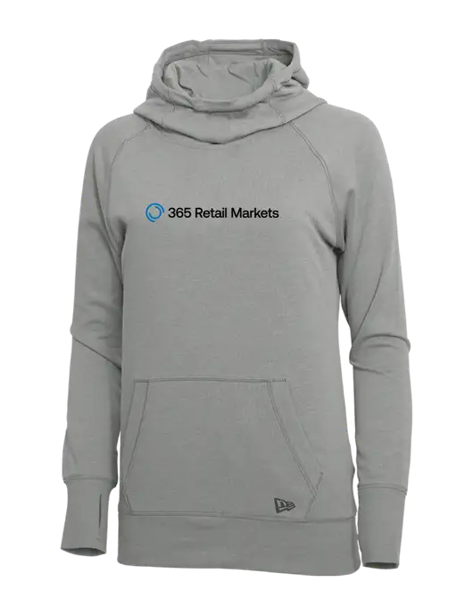 New Era Shadow Grey Heather Womens Tri-Blend Fleece Pullover Hoodie w/365 Logo